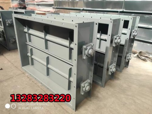 手动多轴调节型百叶风阀 除尘风道挡板门 电动烟气道矩形通风